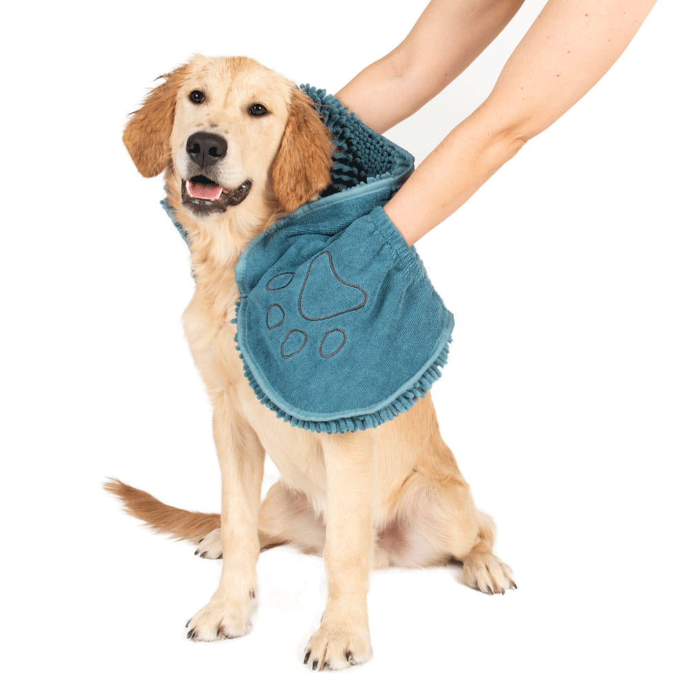 King Wholesale Pet Supplies - DGS Dirty Dog Shammy Towel Pacific Blue